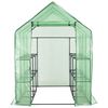 vidaXL Walk-in Greenhouse with 12 Shelves Steel 143x214x196 cm