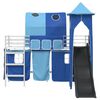 vidaXL Kids'Loft Bed Frame White and Blue 99.5 x 190 cm Metal