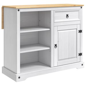 vidaXL Kitchen Trolley 2 pcs White and Honey Wax 112 x 70 x 91.5 cm