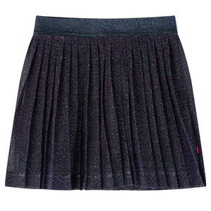 vidaXL Kids' Skirt with Glitters Navy Blue 116