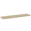 vidaXL Wall Shelves 4 pcs White and Sonoma Oak 60x9x3 cm
