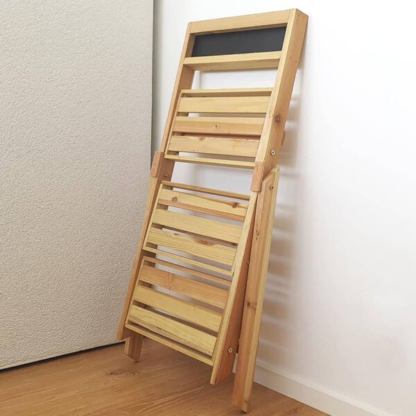 H&S Collection Plant Rack with 3 Levels 39x17x76 cm Wood