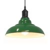 vidaXL Pendant Lamp Height Adjustable E27 Gloss Green Ø 31 cm Metal