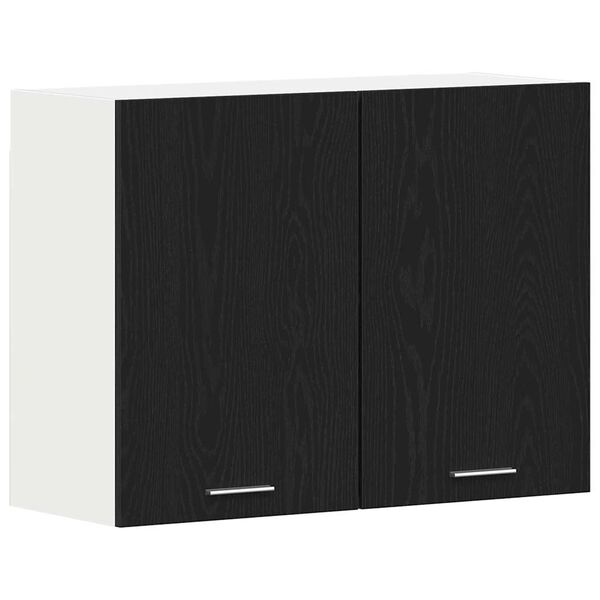 vidaXL Hanging Cabinet Lyon Black Oak 80 x 31 x 60 cm Engineered Wood