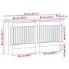 vidaXL Radiator Cover High Gloss White 172 x 19 x 81.5 cm