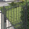 vidaXL Fence Gate with Spikes Grey 200 x 100 cm Powder-coated steel