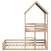 vidaXL Bunk Bed with Roof 90x200 cm Solid Wood Pine