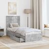 vidaXL Storage Bed Concrete Grey 75 x 190 cm Engineered Wood