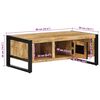 vidaXL Coffee Table 90x50x36 cm Solid Rough Wood Mango