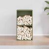 vidaXL Firewood Rack Olive Green 40x30x75 cm Cold-rolled steel