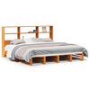 vidaXL Bookcase Bed without Mattress Wax Brown 200x200 cm Solid Wood