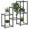 vidaXL Flower Stand 83x25x80 cm Black Iron