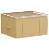 vidaXL Storage Box with Transparent Top Window Cream 43 x 34 x 23 cm