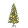 vidaXL Artificial Christmas Tree 300 LEDs&Ball Set&Flocked Snow 180 cm