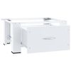 vidaXL Washing Machine Pedestal with Drawer White