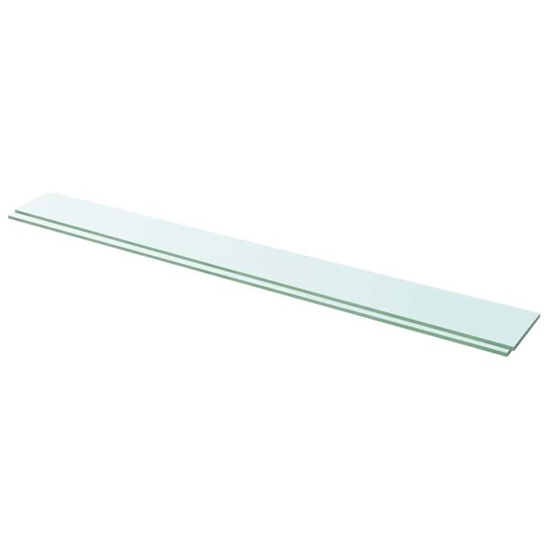 vidaXL Shelves 2 pcs Panel Glass Clear 110x12 cm