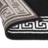 vidaXL Runner Rug BCF Black with Motif 80x400 cm