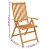 vidaXL 7 Piece Outdoor Dining Set Solid Acacia Wood