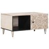 vidaXL Coffee Table White 80 x 50 x 40 cm Solid Mango Wood