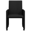 vidaXL Dining Chairs with Wheels 2 pcs Black 57 x 66 x 94 cm Fabric