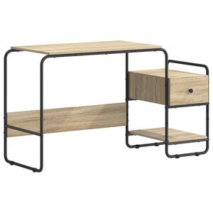 vidaXL Desk with Storage Sonoma Oak 131.5 x 50 x 75.5 cm