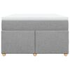 vidaXL Box Spring Bed with Mattress Light Grey 120x200 cm Fabric