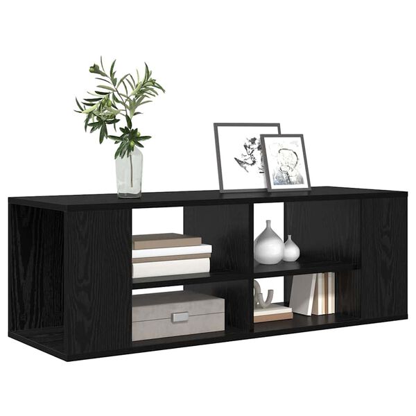 vidaXL Wall-Mounted TV Cabinet Wall-mounted Black oak 102 x 35 x 35 cm
