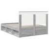 vidaXL Bed Frame with Drawer Grey Sonoma 150 x 200 cm Solid Pine Wood