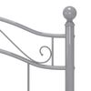 vidaXL Bed Frame without Mattress Grey Metal 100x200 cm
