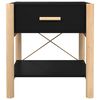 vidaXL Bedside Table Black 42x38x45 cm Engineered Wood