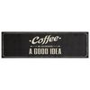 vidaXL Kitchen Rug Washable Coffee Text 45x150 cm Velvet
