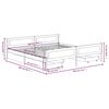 vidaXL Bed Frame without Mattress Dark Brown 180x200 cm Super King Solid Wood