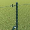 vidaXL Fence Post Green 50 x 1.6 m (25 mm mesh) Steel and PVC