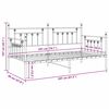 vidaXL Daybed Frame Black 90 x 200 cm Steel