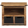 vidaXL Coffee Table with Drawers 50x50x40 cm Solid Wood Mango