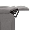 vidaXL Wing Back Massage Chair Light Grey Fabric