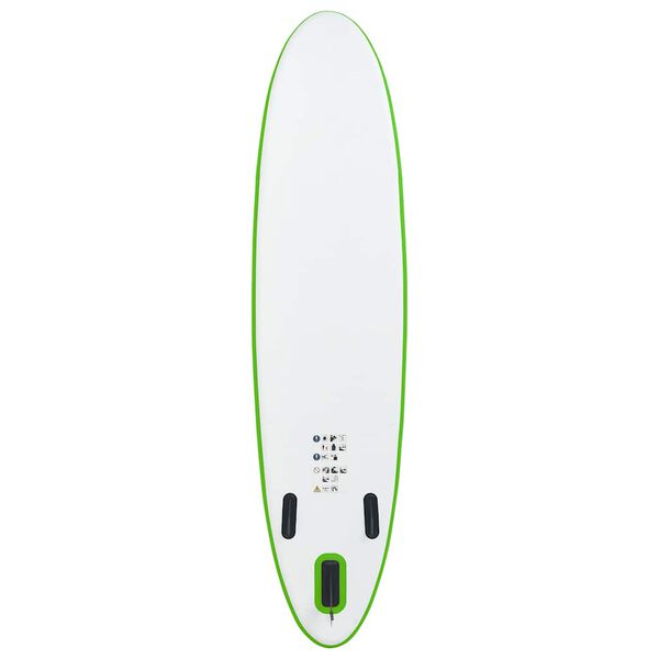 vidaXL Inflatable Stand Up Paddle Board Set Green and White