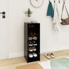 vidaXL Shoe Cabinet Black 31.5x35x90 cm Engineered Wood
