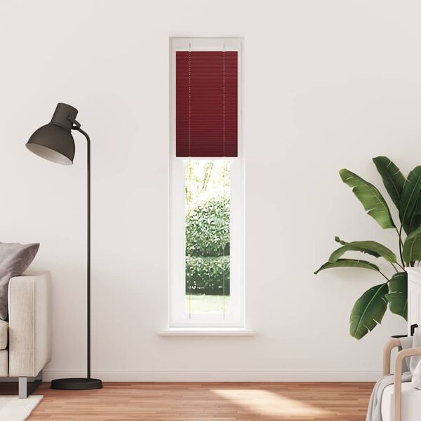 vidaXL Pleated Blind Bordeaux Red 50x200 cm Fabric Width 49.4 cm Polyester