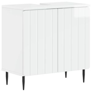 vidaXL Bathroom Sink Cabinet ZWOLLE High Gloss White