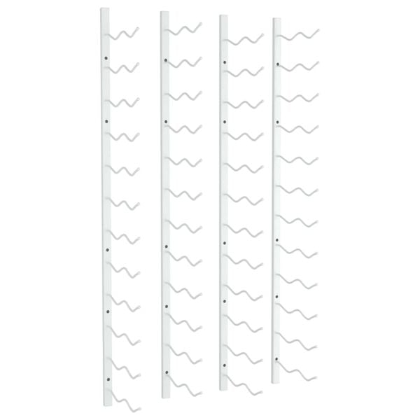 vidaXL Wall Mounted Wine Rack for 24 Bottles 2 pcs White Iron