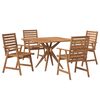 vidaXL 5 Piece Garden Dining Set Solid Wood Acacia