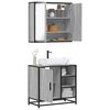 vidaXL 2 Piece Bathroom Furniture Set Grey Sonoma Engineered Wood