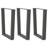 vidaXL Dining Table Legs V-Shape 2 pcs Anthracite 70x(72-73.3) cm Steel