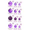 vidaXL Christmas Baubles 100 pcs Lila &Oslash;3/4/6 cm