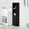 vidaXL Bathroom Furniture Set Wall-mounted Black Oak 22 x 41 x 135 cm