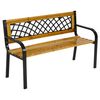 Lesli Living Garden Bench York 118x50x74 cm Metal Black