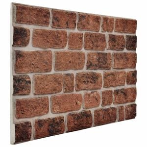 vidaXL Wall Panels 10 pcs Brown Brick 100 x 50 cm EPS Foam