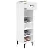 vidaXL Shoe Cabinet High Gloss White 30x35x105 cm Engineered Wood