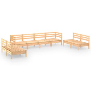 vidaXL 8 Piece Garden Lounge Set Solid Pinewood